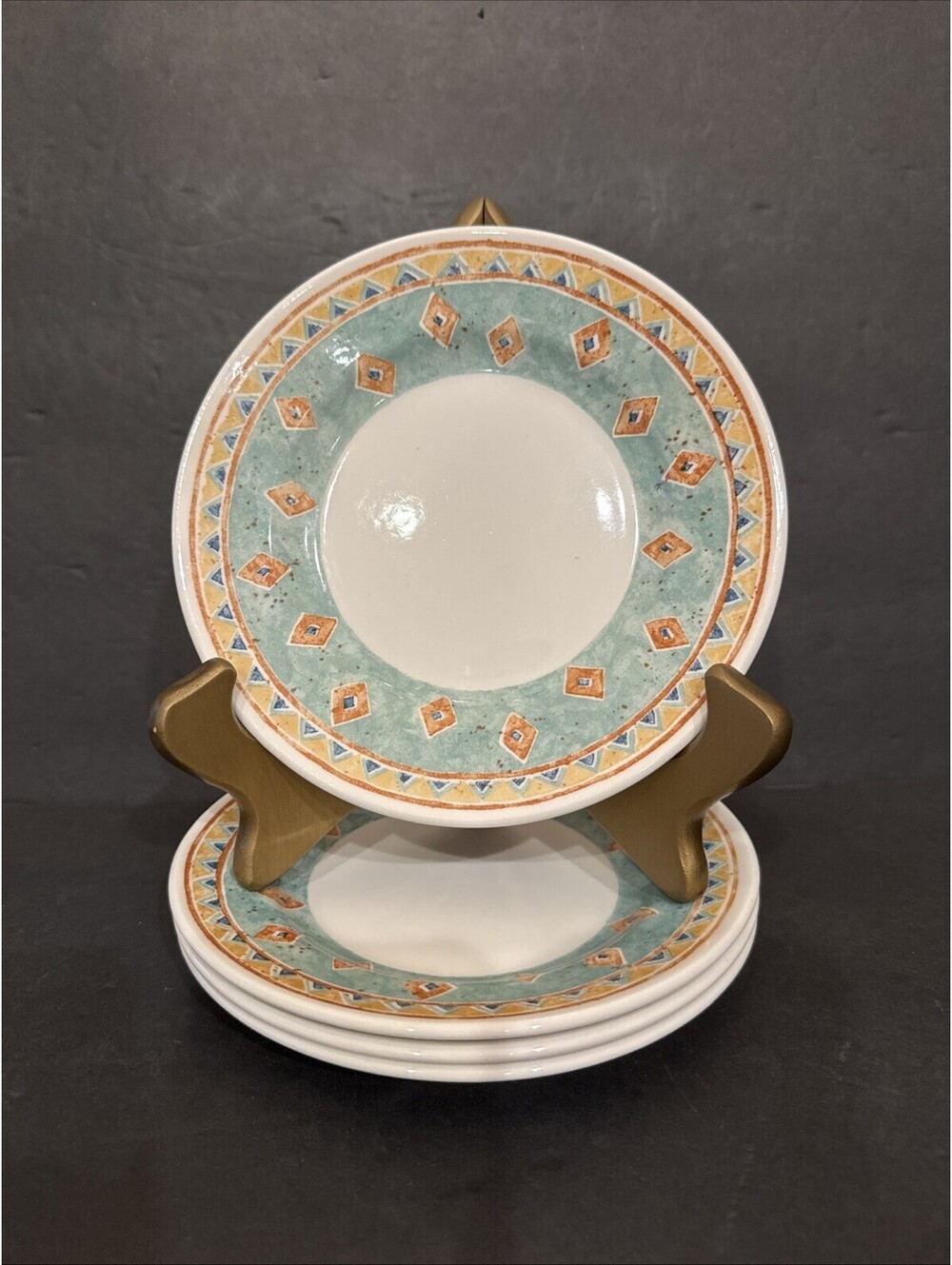 Set of 4 Churchill Ports of Call Jeff Banks Kabul Dessert Bread Plates 6.75” W